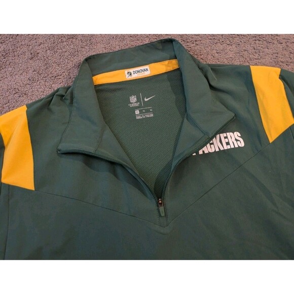 Nike NFL OnField Green Bay Packers 1/4 Zip Team Issued Jacket Men's XL - Picture 3 of 6